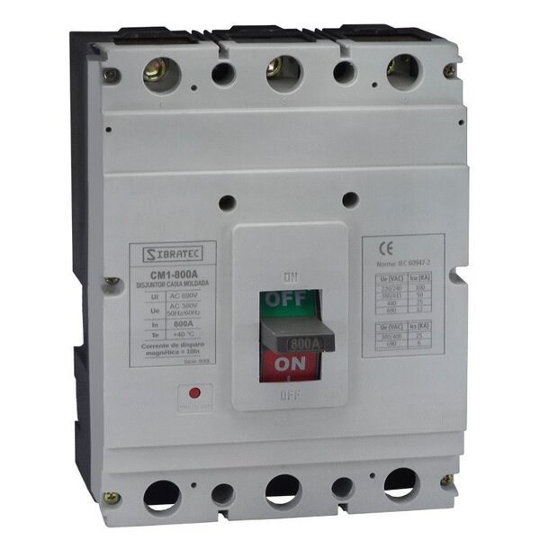 Disjuntor Trifásico | Caixa Moldada Cm1 800l | 800a